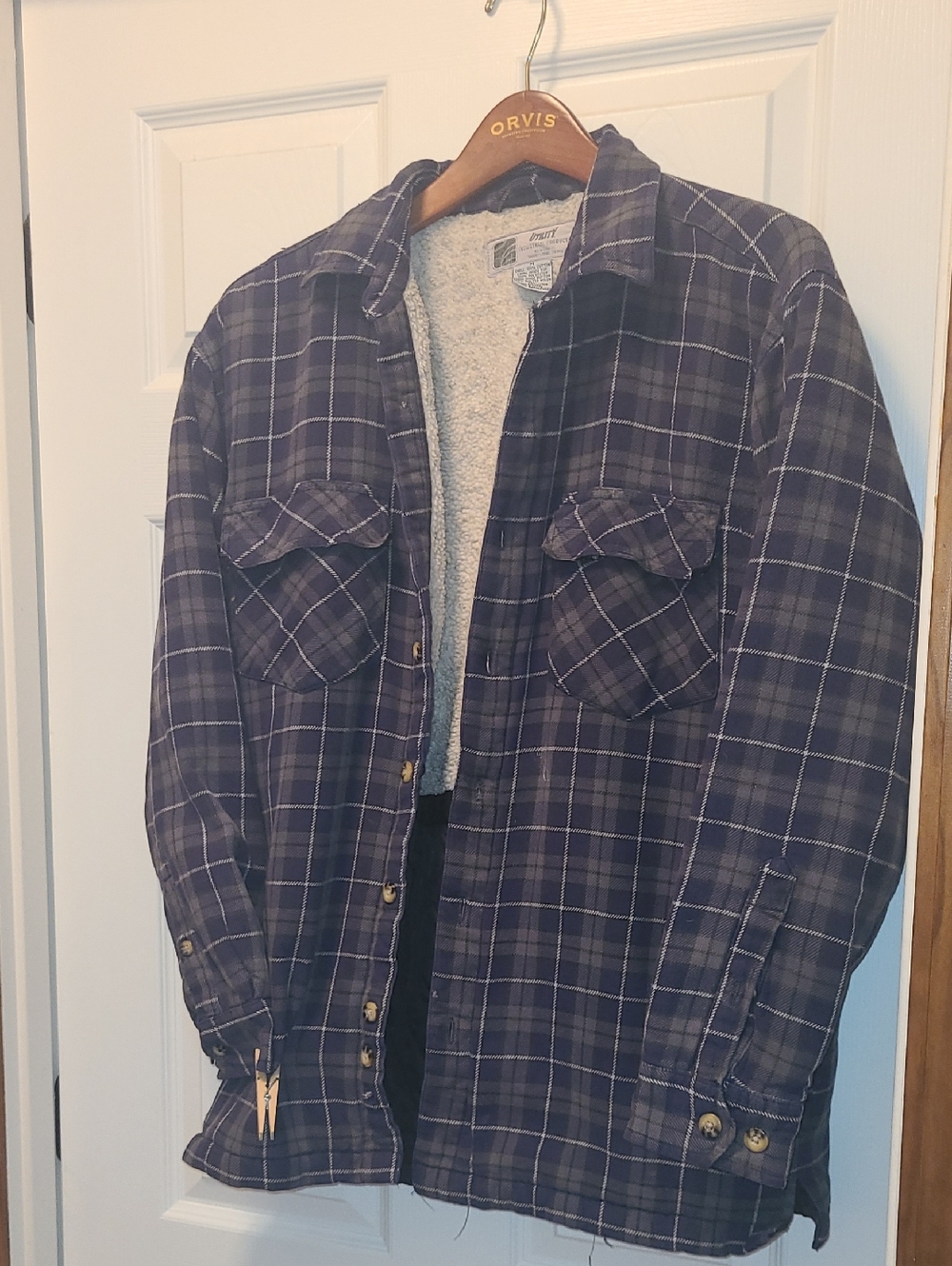 Men's Plaid Sherpa-Lined Jacket Coat -